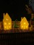 Luxury Kış Evleri Çam Ağaç Dekorlu 3lü Set Tealight Mumluk Noel Ev Set Tealight Mum ve Tavşan Hediyeli 1 Adet 4