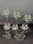 Luxury Dekoratif Kristal Cam Beşli Lotus ve Kuğulu Şamdan Set Gold 1 Adet 1