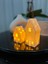 Luxury 2'li Set Kış Evi, Noel Evi, Yılbaşı Evi Temalı Dekoratif Süs ve Obje, Tealight LED Mumlar Dahil 1 Adet 1