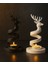 Luxury Dekoratif Spiral Geyik Şamdan – Siyah & Beyaz Minimalist Tealight Mumluk Seti Minimal Ev Dekoru 1 Adet 1