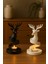 Luxury Dekoratif Spiral Geyik Şamdan – Siyah & Beyaz Minimalist Tealight Mumluk Seti Minimal Ev Dekoru 1 Adet 4