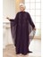 Pelerinli Mor Tesettür Abiye Elbise 25909MOR 3