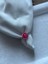 8 mm Pembe Akik Ayarlanabilir Gümüş Tel Yüzük 1