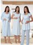 Dvina Effortt Lohusa 4'lü Set - Sabahlık/pijama Takımı/gecelik Mavi - 6016 1