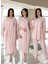 Dvina Effortt Lohusa 4'lü Set - Sabahlık/pijama Takımı/gecelik Pudra - 5036 1