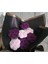 Örgü Çiçek Buketi, Pudra Pembe-Mor Karışık Gül Buketi, Gıftandflowers 2