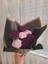 Örgü Çiçek Buketi, Pudra Pembe-Mor Karışık Gül Buketi, Gıftandflowers 3