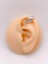 Cerrrahi Çelik Piercing ( Pirsing ) Zirkon Taşlı Çift Yarım Halka Tragus Helix Piercing (1ADET) 1