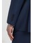 Erkek Mono Yaka Açık Lacivert Takım Elbise - Modern Fit Kesim - 4 Drop 5