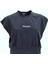 D5SL-TST3509 Antrasit Bisiklet Yaka Relaxed Düz Kadın T-Shirt 1