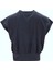 D5SL-TST3509 Antrasit Bisiklet Yaka Relaxed Düz Kadın T-Shirt 2
