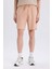 %100 Pamuk Slim Fit Dar Kesim Dar Paça Cepli Basic Düz Şort B8673AX25SM 1