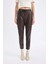 Jogger Yüksek Bel Cepli Suni Deri Pantolon X8320AZ24WN 4