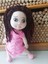 Luxury Amigurumi Makarna Saçlı Elbiseli Kız Bebek Eğitici Oyuncak 40 Cm. 1 Adet 1