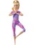 Luxury Barbie Sonsuz Hareket Bebeği Mor Renkli Spor Kıyafeti ile Sarışın Uzun Saçlı Bebek 1 Adet 1