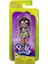 3'lü Set Polly Pocket Lila Shani Gökkuşağı Mor Çiçek Elbiseli Siyah Kahverengi Saçlı Gözlüklü Mattel 1 Adet 2