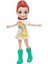 3'lü Set Polly Pocket Lila Shani Gökkuşağı Mor Çiçek Elbiseli Siyah Kahverengi Saçlı Gözlüklü Mattel 1 Adet 5