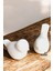 Luxury Modern Dekoratif Kuş Figürü Ikili Set - Beyaz 1 Adet 4