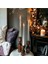 Luxury Iskandinav 3'lü Set Kızıl Ceviz Ahşap Şamdan Mumluk Minimalist Set Tımber Dekoratif 1 Adet 3