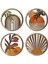 Luxury 4’lü Set Ahşap Oymalı Duvar Dekoru 19’5 Cm. 1 Adet 3