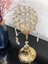 Luxury Gold Kristal Taşlı 5 Li Şamdan Takımı ( Şamdan+Vazo+Tekli Şamdan) 1 Adet 4
