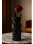 Luxury Siyah Spiral Modern Dekoratif Vazo - 3D Tasarım Kabartmalı Minimalist Ev Aksesuar 1 Adet 1