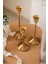 Luxury 3lü Gold Şam’dan Mumluk Dekoratif Mumluk 1 Adet 3