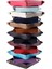 Luxury Masaüstü Organizer Düzenleyici Deri Dekoratif Sepet Kare Desktop Organizer Rainbow Vegan 16,5X16,5 C 1 Adet 3