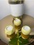 Luxury Concrete Desıgn Tealight Dekoratif 3'lü Mum Seti - Sarı 1 Adet 2