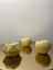 Luxury Concrete Desıgn Tealight Dekoratif 3'lü Mum Seti - Sarı 1 Adet 3