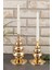 Luxury Flora 2'li Şamdan Gold Kaplama Dekoratif Metal Mumluk 1 Adet 5