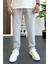 Erkek Beli Lastikli Jogger Pantolon Açık Gri EDW354 2