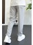 Erkek Beli Lastikli Jogger Pantolon Açık Gri EDW354 5