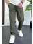 Erkek Beli Lastikli Jogger Pantolon Yeşil EDW354 1