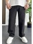 Erkek Beli Lastikli Baggy Kalıp Pantolon Siyah EDW356 1