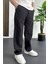 Erkek Beli Lastikli Baggy Kalıp Pantolon Siyah EDW356 3
