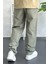 Erkek Beli Lastikli Baggy Rahat Pantolon Yeşil EDW359 4