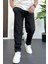 Erkek Beli Lastikli Jogger Pantolon Siyah EDW354 1