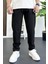 Erkek Beli Lastikli Jogger Pantolon Siyah EDW354 2