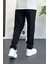 Erkek Beli Lastikli Jogger Pantolon Siyah EDW354 4