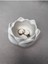 Luxury Beyaz Çiçek Mumluk, Lotus Mumluk, Ogranizer, Dekoratif Obje, 1 Adet 3