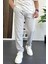 Erkek Beli Lastikli Jogger Pantolon Açık Gri EDW354 1