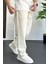 Erkek Beli Lastikli Baggy Rahat Pantolon Krem EDW359 3