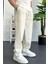 Erkek Beli Lastikli Baggy Rahat Pantolon Krem EDW359 4