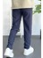 Erkek Beli Lastikli Gofre Kumaş Jogger Pantolon Lacivert EDW358 3