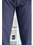 Erkek Beli Lastikli Gofre Kumaş Jogger Pantolon Lacivert EDW358 4