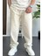 Erkek Beli Lastikli Baggy Rahat Pantolon Krem EDW359 2