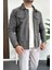 Erkek Slim Fit Cepli Nubuk Ceket Füme EDW081 1
