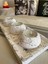Luxury Beyaz El Yapımı 3'lü Beton Tabaklı Beton Mumluk Set Beton Tealight Set Mumlar Dahildir 3 Parça Beto 1 Adet 1