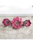 Luxury Dekoratif Polyester Üçlü Lotus Mumluk Pembe Gold Eskitme 1 Adet 3